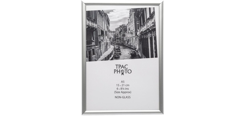 Inspire by Hampton Frames cadre photo aluminium, ft A5, argent