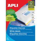 Apli étiquettes blanches ft 210 x 148 mm (l x h), 200 pièces, 2 par feuille (1264)