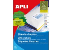 Apli étiquettes blanches ft 105 x 35 mm (l x h), 1.600 pièces, 16 par feuille (1287)