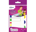 Avery Familie laminierte Etiketten, heftbarer Beutel mit 24 Etiketten, klassische Formate und Farben