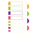 Avery Family laminierte Etiketten, anheftbarer Beutel mit 24 Etiketten, Neonformate und -farben