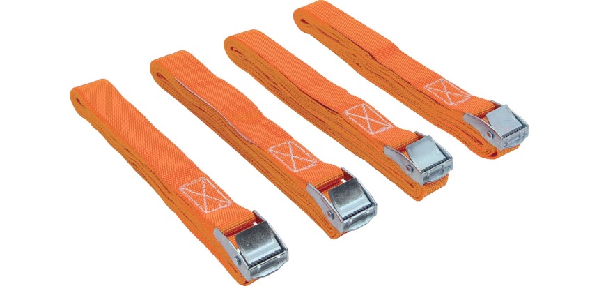 3.6 m x 25 mm lashing strap, pack of 4 pieces