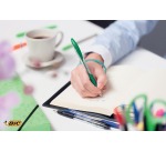 BIC Atlantis Classic Grip Click Medium Ballpoint Pen Green