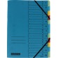 Class'ex sorteermap A-Z en 1-12, blauw met 12 tabs in geassorteerde kleuren