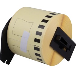 Ruban compatible Brother QL, largeur: 62 mm, blanc en papier, amovible