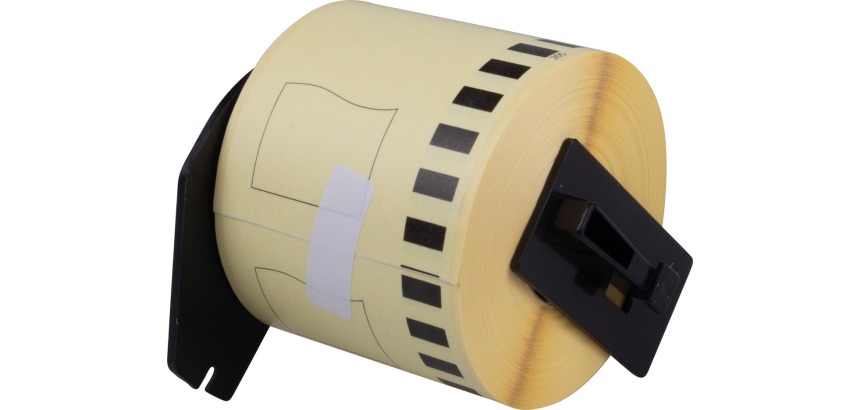 Brother QL compatible tape, width: 62 mm, white paper, removable