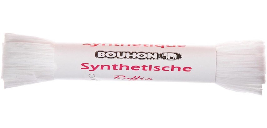 Bouhon Raffia, synthetisch, 10 g, weiß