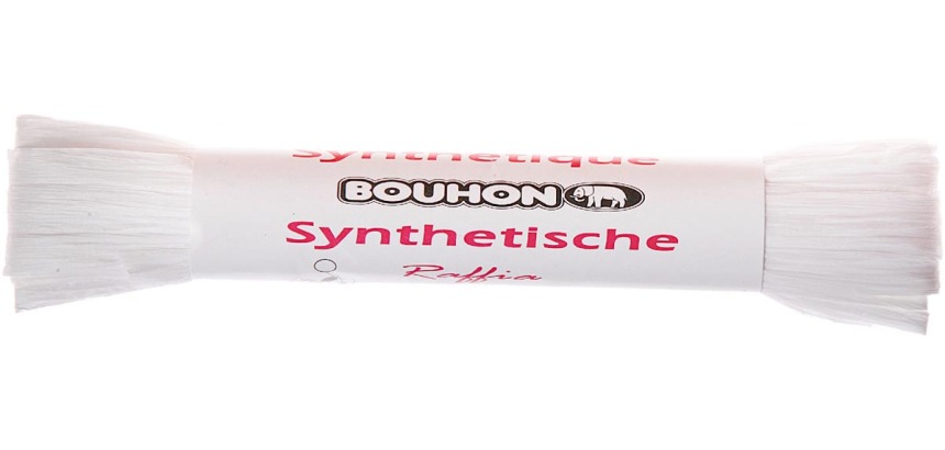 Bouhon raffia, synthetic, 10 g, white