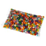 Bouhon perles, rond, plastique, 1000 pièces, assorti