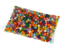 Bouhon perles, rond, plastique, 1000 pièces, assorti