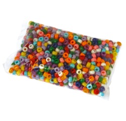 Bouhon perles, rond, plastique, 1000 pièces, assorti