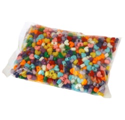 Bouhon perles, coeur, plastique, 1000 pièces, assorti