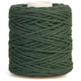 Bouhon cordon coton macramé 50 g, ca. 65 m, épaisseur: 1 mm, vert foncé