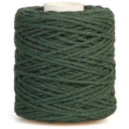 Bouhon cordon coton macramé 50 g, ca. 65 m, épaisseur: 1 mm, vert foncé