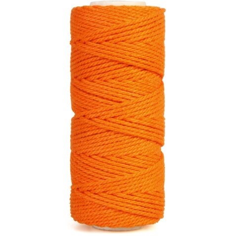 Bouhon cordon coton macramé 200 g, ca.130 m, épaisseur: 2 mm, orange