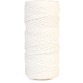 Bouhon cordon coton macramé 200 g, ca.130 m, épaisseur: 2 mm, blanc