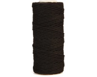 Bouhon cordon coton macramé 200 g , ca.130 m, épaisseur: 2 mm, noir