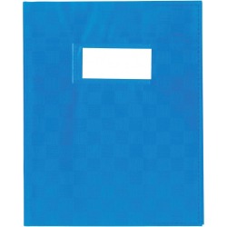 Schriftomslag, ft 16,5 x 21 cm, uit plastiek van 120 micron, blauw