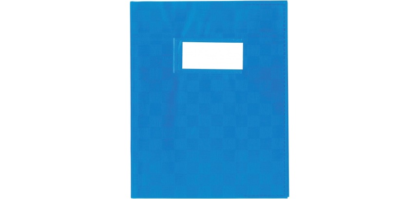 Protège-cahier, ft 16,5 x 21 cm, en plastic de 120 micron, bleu