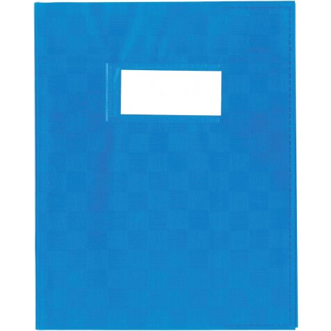 Protège-cahier, ft 16,5 x 21 cm, en plastic de 120 micron, bleu