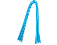 Bouhon ficelle chenille 50 cm x 8 mm, paquet de 10 pièces, bleu clair