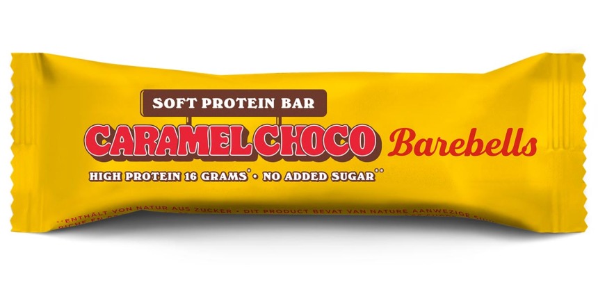 Barebells barre Soft Caramel Choco,55 g, paquet de 12 pièces