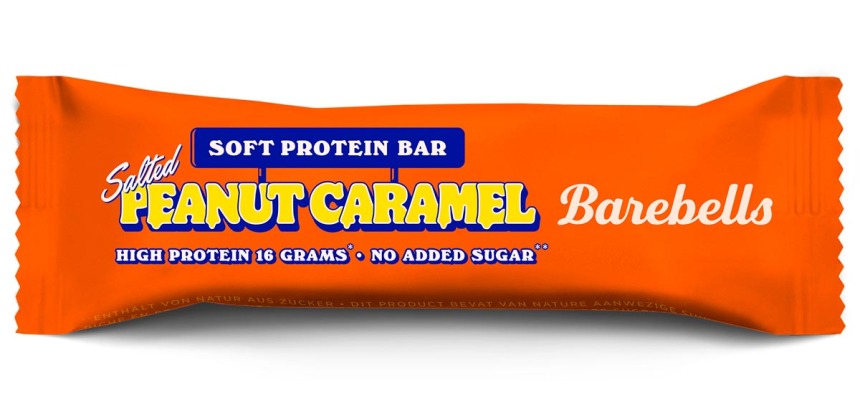 Barebells Soft Salted Peanut Caramel Bar, 55 g, pack of 12 pieces