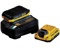 Stanley FatMax startpakket: 2A lader + 2 x accu 18V 2.0AH lithium-ion