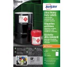 Etiquette Avery B3655-50 148x210mm polyéthylène blanc 100 pièces
