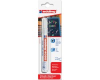 Krijtstift edding 4095 rond 2-3mm wit blister à 1 stuk