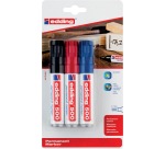 Viltstift edding 500 schuin 2-7mm zwart blister à 3 stuks
