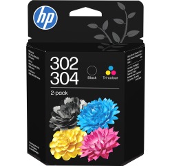 HP cartouche d'encre 302/304, 100 - 120 pages, OEM B82L1AE, 1 x noir et 1 x 3 couleurs