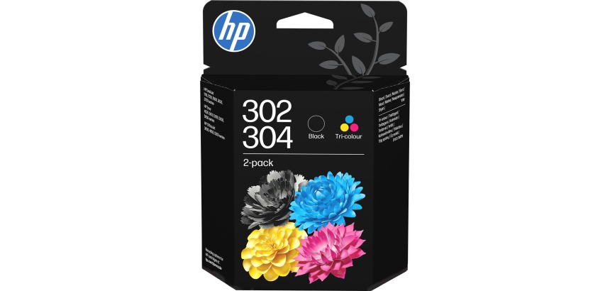 HP cartouche d'encre 302/304, 100 - 120 pages, OEM B82L1AE, 1 x noir et 1 x 3 couleurs