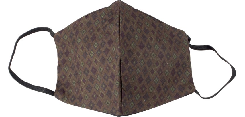 Wasbaar mondmasker, green kites motief, maat: heren, pak van 5 stuks