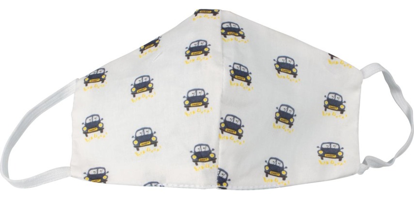 Masque lavable, motif cars, taille: enfants, paquet de 5 pièces