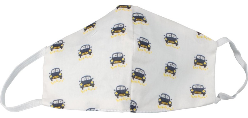 Wasbaar mondmasker, cars motief, maat: kinderen, pak van 5 stuks