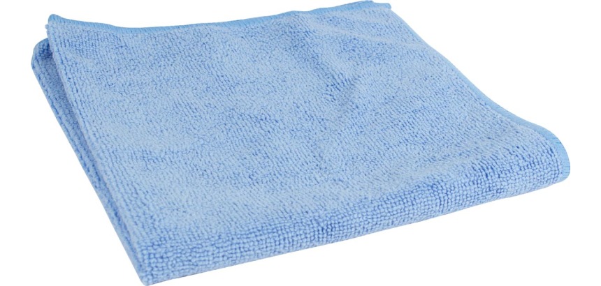 Microfiber cloth, 40 x 40 cm, blue, pack of 10 pieces