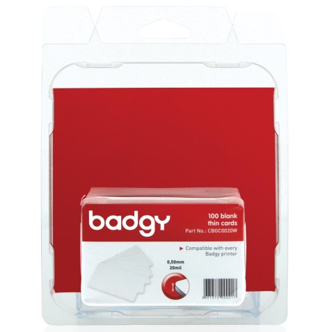 Badgy 100 blanco, dunne kaarten van 0,5 mm voor Badgy100 of Badgy200