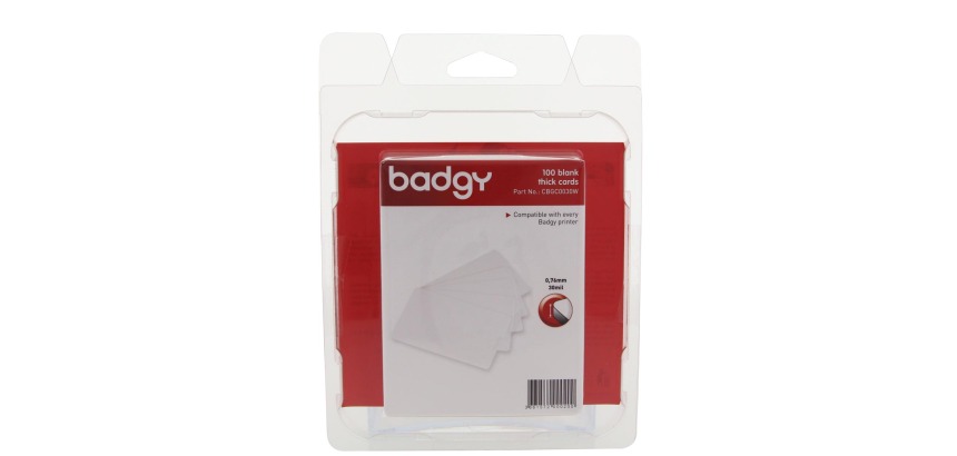 Badgy 100 blanco, dikke kaarten van 0,76 mm, voor Badgy100 of Badgy200