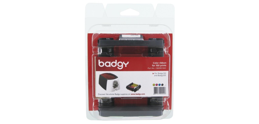 Badgy ruban couleur 100 impressions, pour Badgy100 et Badgy200