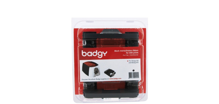 Ruban monochrome 500 impressions, pour Badgy100 et Badgy200