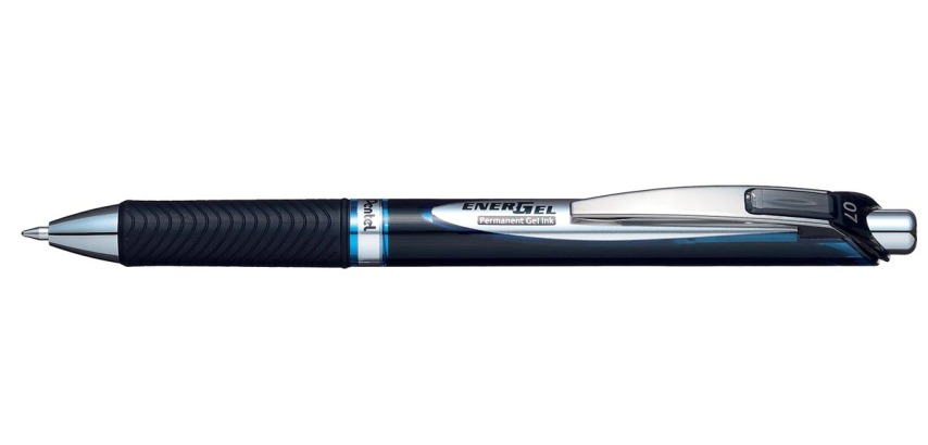 Pentel roller à encre gel Energel BLP77, bleu