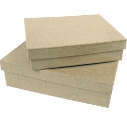 Décopatch boîte, papier-maché, XS, rectangulaire
