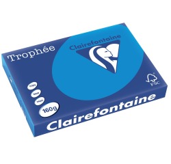 Clairefontaine Trophée Intens, papier couleur, A3, 160 g, 250 feuilles, turquoise