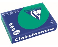 Clairefontaine Trophée Intens, papier couleur, A4, 160 g, 250 feuilles, vert sapin