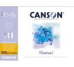 Montval aquarelpapier, wit met fijne korrel 300 g/m², ft A3, blok met 12 vellen