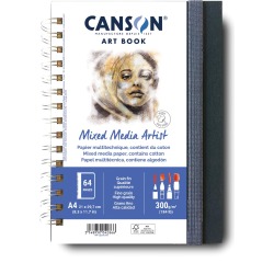 Canson Mixed Media Artist carnet de dessin, 28 feuilles, 300 g/m², ft 21 x 29,7 cm (A4)
