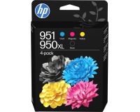 HP inktcartridge 950 XL en 951, 700 - 2.300 pagina's, OEM C3WK1AE, 1 x zwart XL en 1 x 3 kleuren