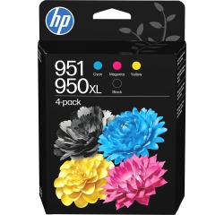 HP 950XL Black / 951 Cyan/Magenta/Yellow 4-Pack Original Ink Cartridges