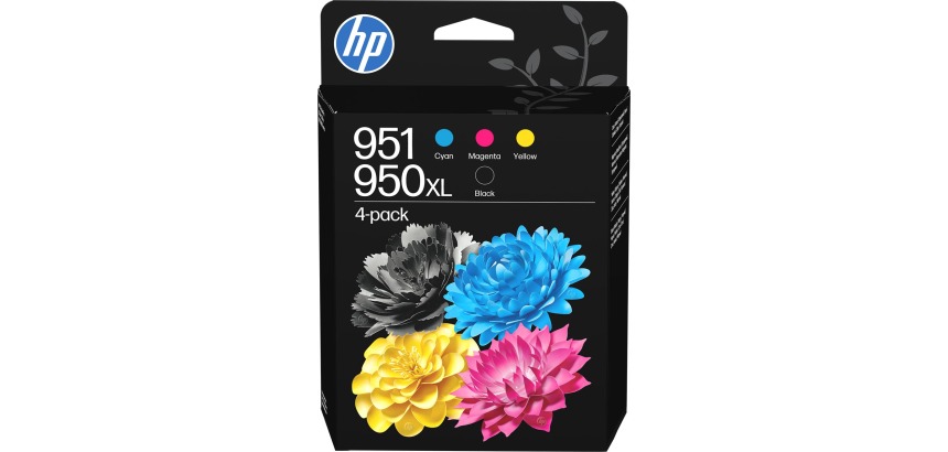 HP inktcartridge 950 XL en 951, 700 - 2.300 pagina's, OEM C3WK1AE, 1 x zwart XL en 1 x 3 kleuren